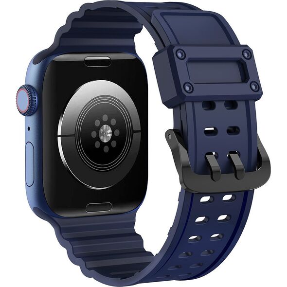 Hurtel Strap Triple Protection pasek Apple Watch SE, 8, 7, 6, 5, 4, 3, 2, 1 (41, 40, 38 mm) opaska bransoleta granatowy 12898164 9145576276129