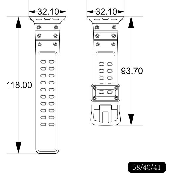 Hurtel Strap Triple Protection pasek Apple Watch SE, 8, 7, 6, 5, 4, 3, 2, 1 (41, 40, 38 mm) opaska bransoleta granatowy 12898164 9145576276129