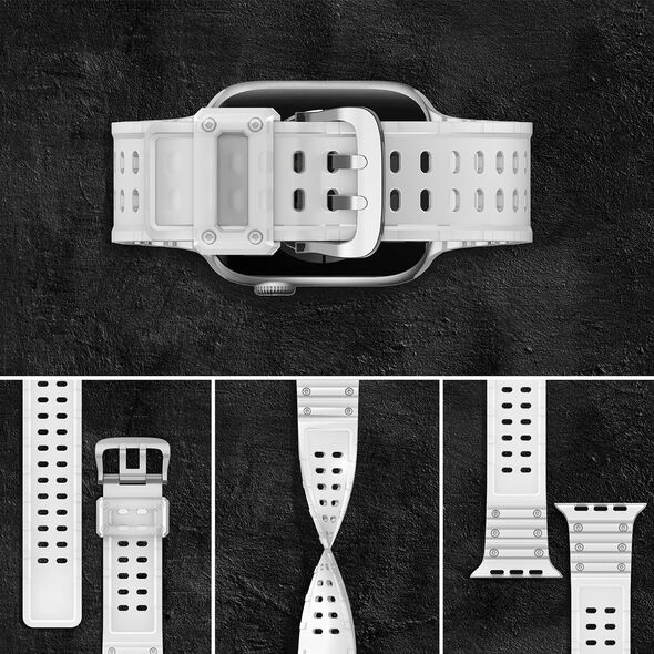 Hurtel Strap Triple Protection pasek Apple Watch SE, 8, 7, 6, 5, 4, 3, 2, 1 (41, 40, 38 mm) opaska bransoleta przezroczysty 12898168 9145576276174