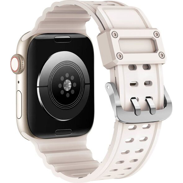 Hurtel Strap Triple Protection pasek Apple Watch SE, 8, 7, 6, 5, 4, 3, 2, 1 (41, 40, 38 mm) opaska bransoleta beżowy 12898169 9145576276143