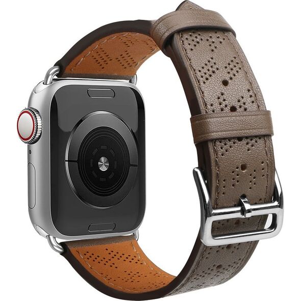 Hurtel Strap Leather skórzany pasek Apple Watch SE, 8, 7, 6, 5, 4, 3, 2, 1 (41, 40, 38 mm) opaska bransoleta ciemnobrązowy 12898178 9145576276266