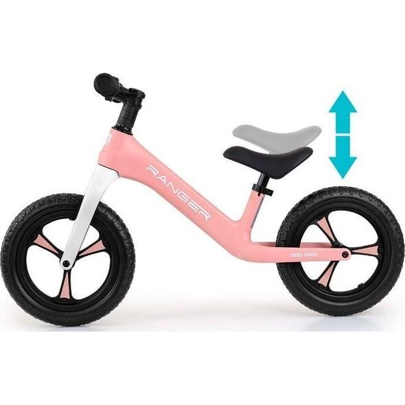 Rowerek biegowy Milly Mally Rowerek Biegowy Ranger Pink różowy 12906534 5901761128383