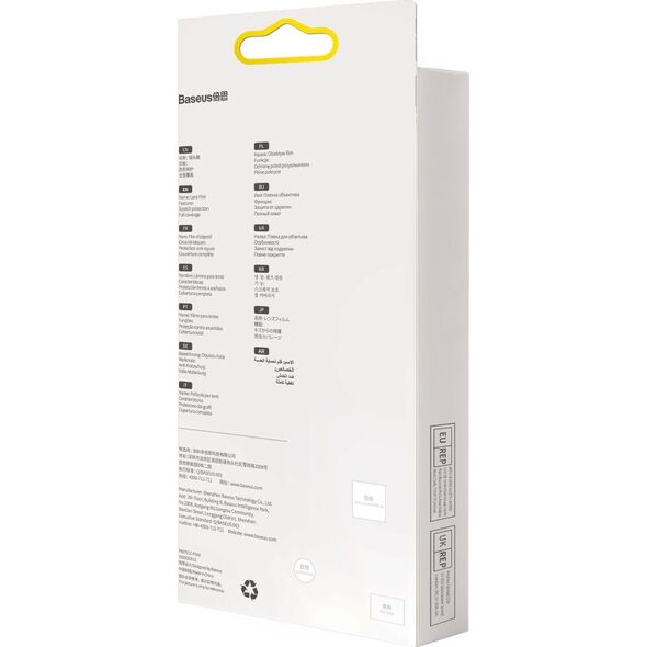 Baseus Folia na aparat Baseus Lens Protector Xiaomi 12 Pro 0.3mm przezroczysta [2 PACK] 12915473 6932172614874