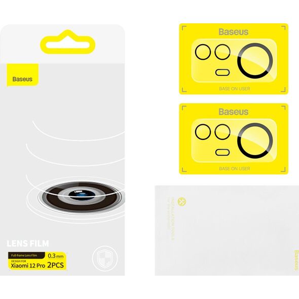 Baseus Folia na aparat Baseus Lens Protector Xiaomi 12 Pro 0.3mm przezroczysta [2 PACK] 12915473 6932172614874