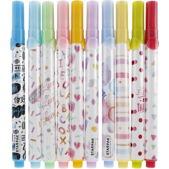 Starpak ZAKRESLACZ 10KOL PASTEL STK ETUI 12/144 12917081 5904335873726