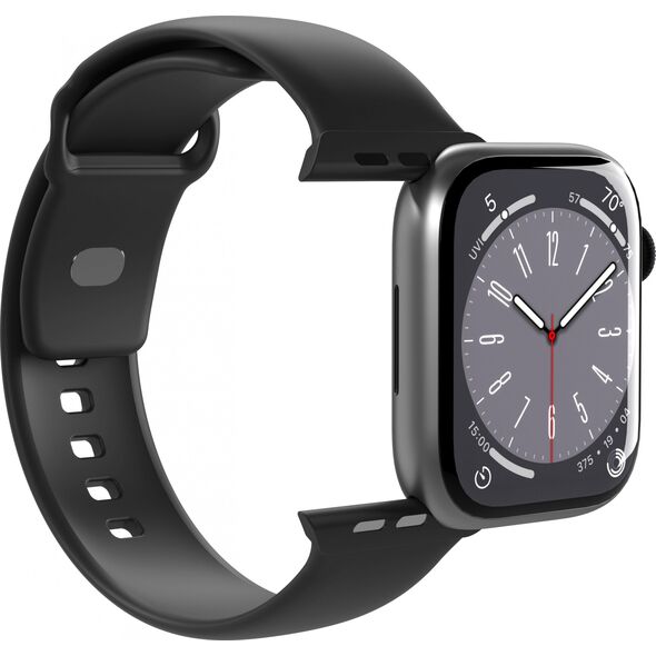Puro Pasek PURO ICON Apple Watch 4/5/6/7/SE/8/Ultra 44/45/49mm(S/M & M/L) (Black) 12930671 8018417441349