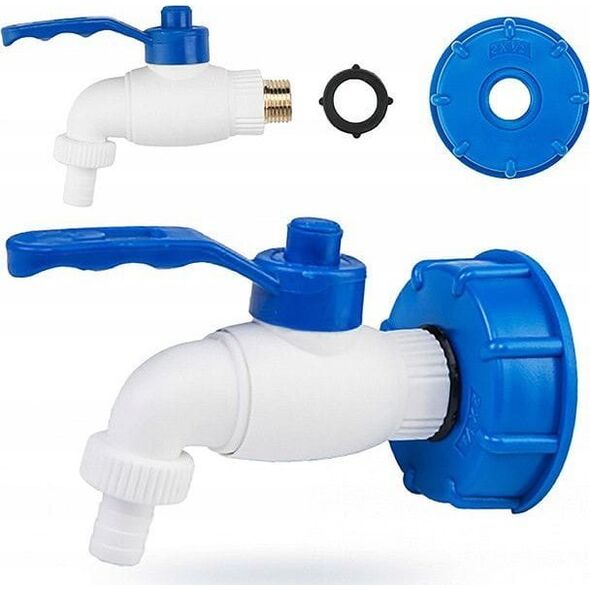 Bradas Zestaw motylkowy niebieski S60x6Zz kranem 1/2``x1/2`` miedź (stal/ppr) IBCS60-KS1212 12933025 5907544437154