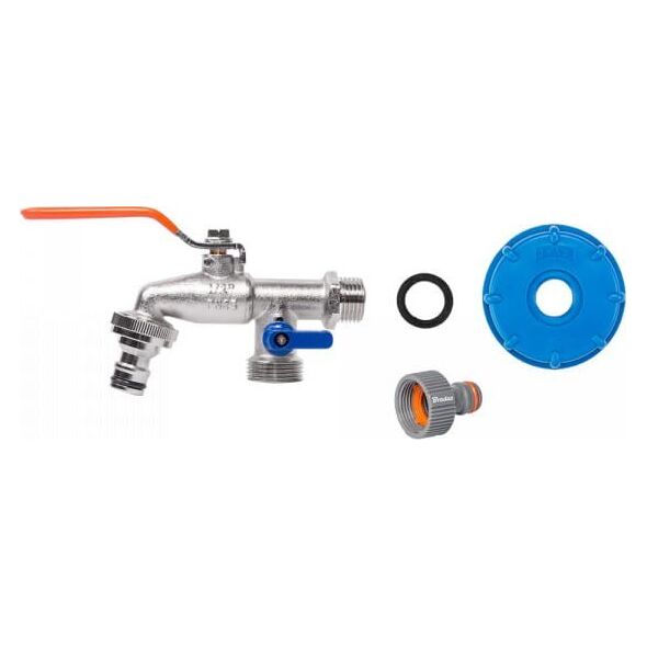 Bradas Zestaw - IBC nakrętka S60x6, kran z wyjściami na 2 x GZ 3/4` + 2 nyple IBCS60-KK0512 BRADAS 12933030 5907544444879