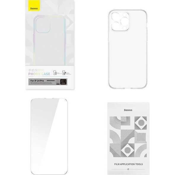 Baseus Zestaw ochronny Baseus Corning przeźroczyste etui i szkło hartowane do iPhone 14 Pro 12939357 6932172629731