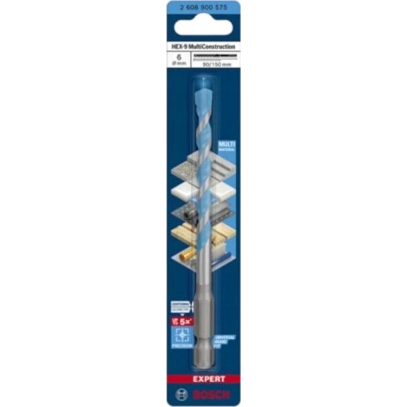 Wiertło Bosch BOSCH WIERTŁO HEX-9 MULTICONSTRUCTION  6 x 90 x 150mm EXPERT 12940841 4059952538686