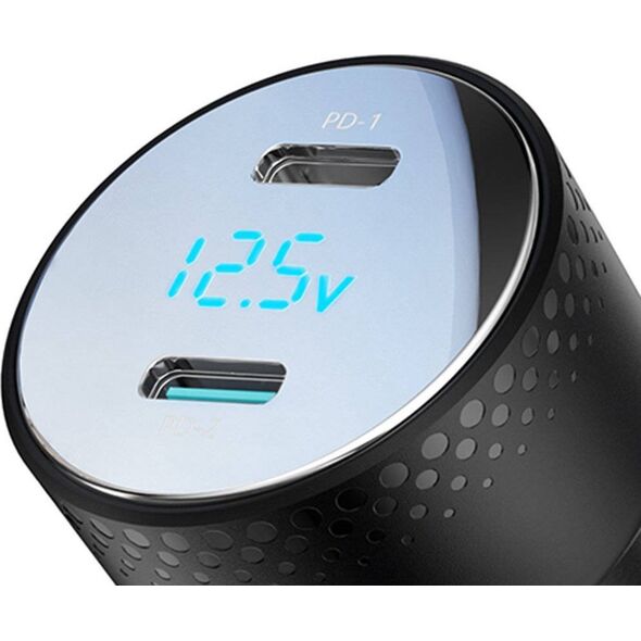 Ładowarka Joyroom Ładowarka samochodowa Joyroom JR-CCD02 2x USB-C 70W LED czarna 12940964 6956116776855