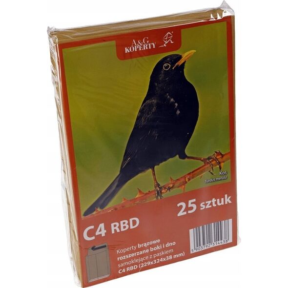 NC Koperty KOPERTY C4 HK (Z PASKIEM) RBD Z ROZSZERZANYMI BOKAMI I DNEM BRĄZOWA 25 SZT. 12940978 5903792314438