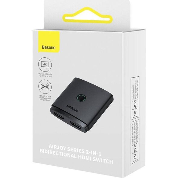 Adapter AV Baseus Adapter HDMI Baseus 2w1 z kablem 1m (czarny) 12944248 6932172631796