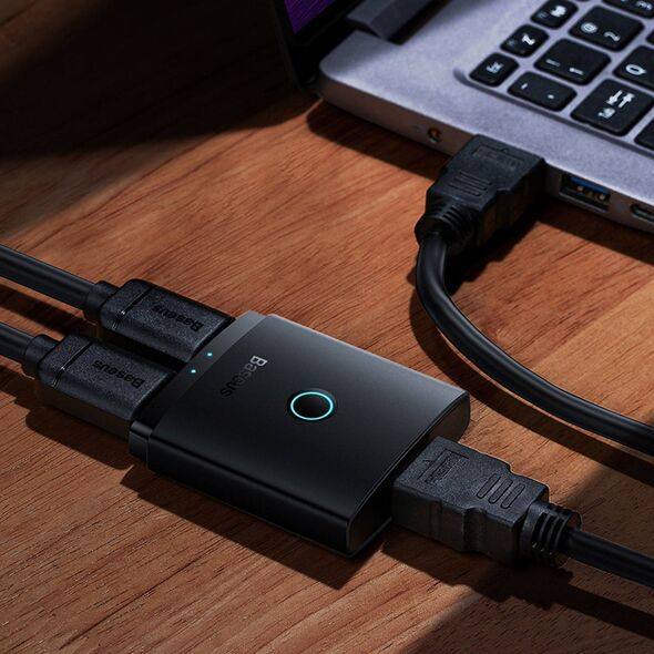 Adapter AV Baseus Adapter HDMI Baseus 2w1 z kablem 1m (czarny) 12944248 6932172631796