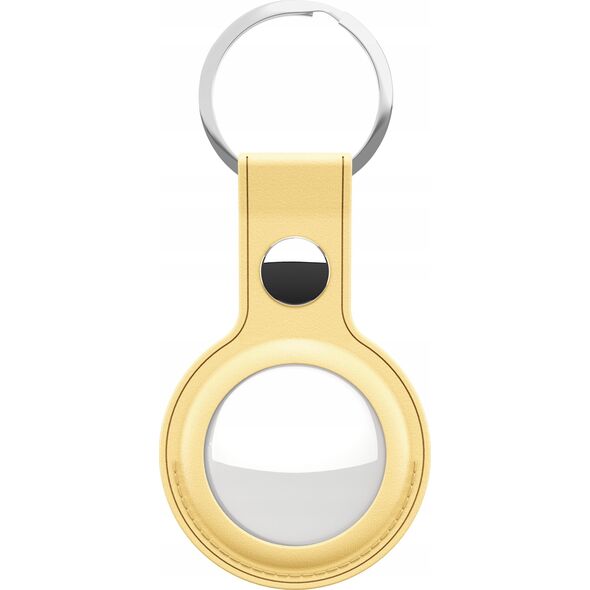 Class and Culture LLC KeyBudz AirTag Keyring - skórzane etui ochronne do AirTag (pastel yellow) 12952589 810082990058
