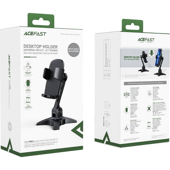 Acefast Stojak, uchwyt na telefon Acefast E10 (czarny) 12971868 6974316281825
