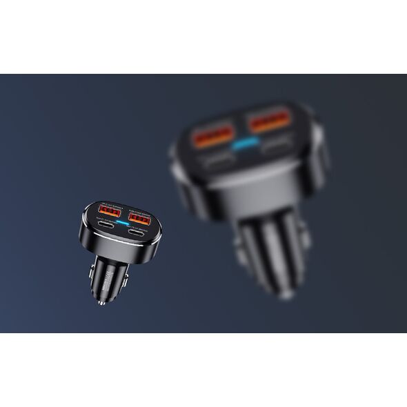 Ładowarka Remax Ładowarka samochodowa 2x USB, 2x USB-C, REMAX RCC329, 75W (czarna) 12993878 6954851202042