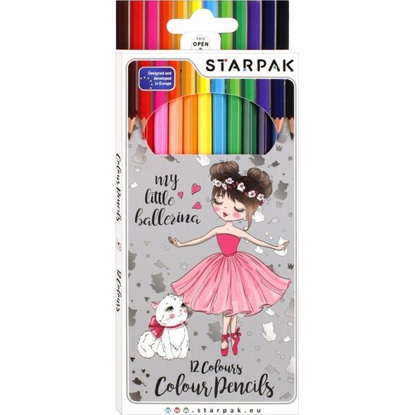 Starpak Kredki ołówkowe szkolne Starpak 12 szt balerina 12994104 5904335837841