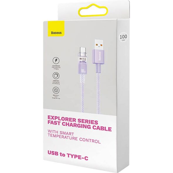 Kabel USB Baseus USB-A - USB-C 2 m Fioletowy (CATS010505) 12994820 6932172629168