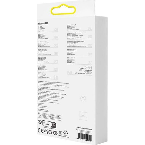 Kabel USB Baseus USB-A - USB-C 2 m Fioletowy (CATS010505) 12994820 6932172629168