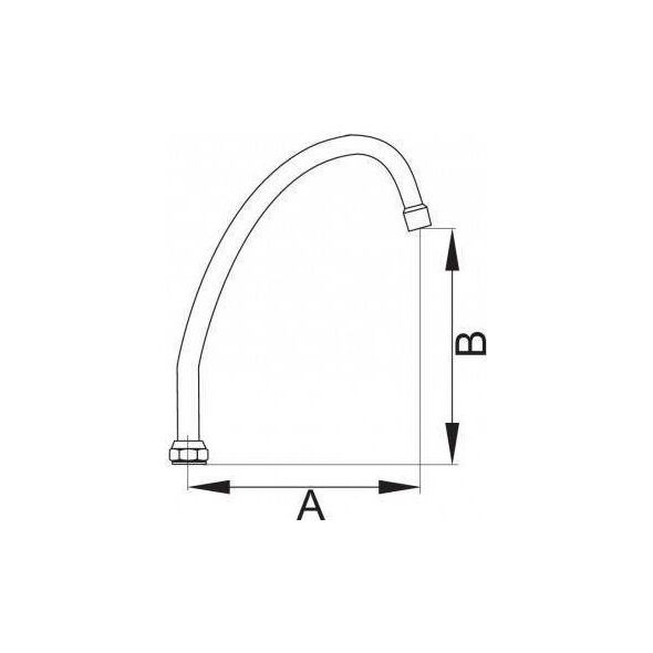 Hydroland Wylewka Z 1/2 dł 270 mm HYDROLAND W16Z270 12995756 5900308733516
