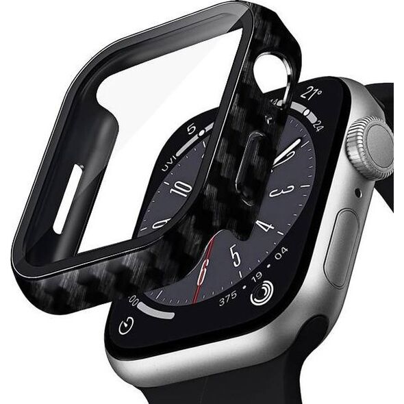 Crong Crong Hybrid Watch Case - Etui ze szkłem Apple Watch 44mm (Carbon) 12996231 5904310702928