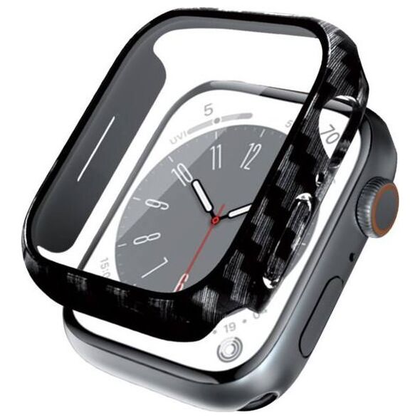 Crong Crong Hybrid Watch Case - Etui ze szkłem Apple Watch 45mm (Carbon) 12996232 5904310702966