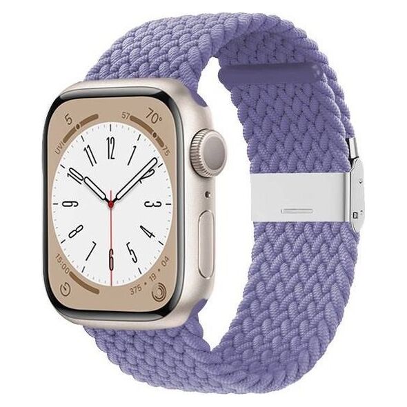 Crong Crong Wave Band – Pleciony pasek do Apple Watch 38/40/41 mm (fioletowy) 12996247 5904310702997