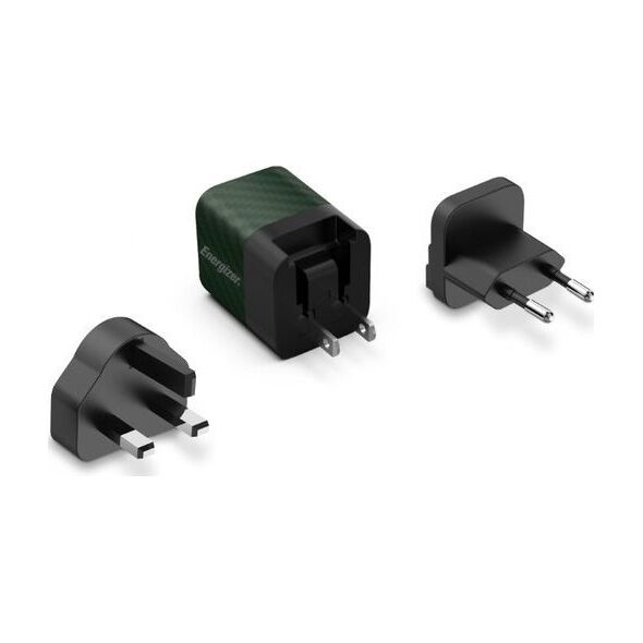 Ładowarka Energizer Energizer Ultimate - Ładowarka sieciowa Multiplug EU / UK / US GaN 20W PD (Zielony) 12996269 3492548232192