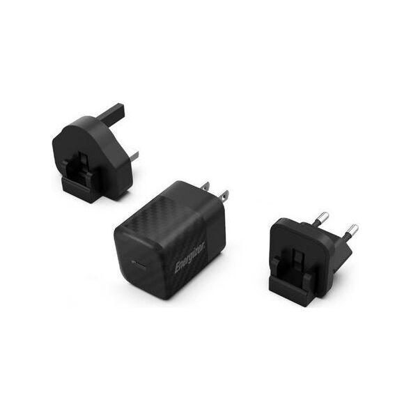 Ładowarka Energizer Energizer Ultimate - Ładowarka sieciowa Multiplug EU / UK / US GaN 20W PD (Czarny) 12996271 3492548231737