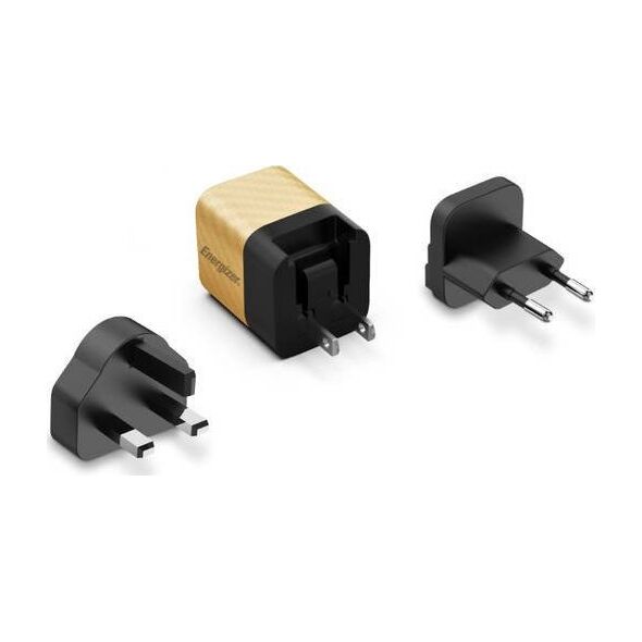 Ładowarka Energizer Energizer Ultimate - Ładowarka sieciowa Multiplug EU / UK / US GaN 20W PD (Złoty) 12996272 3492548232185