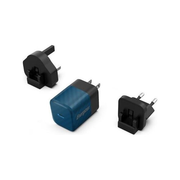 Ładowarka Energizer Energizer Ultimate - Ładowarka sieciowa Multiplug EU / UK / US GaN 20W PD (Niebieski) 12996274 3492548232161