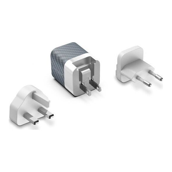 Ładowarka Energizer Energizer Ultimate - Ładowarka sieciowa Multiplug EU / UK / US GaN 38W PD + QC3.0 (Srebrny) 12996275 3492548232239
