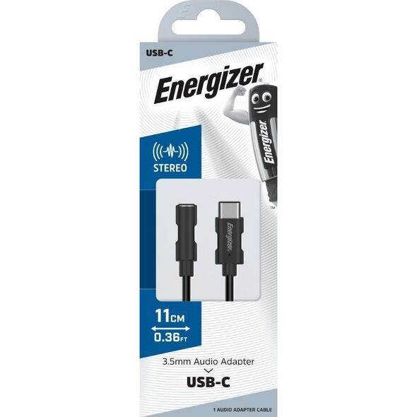 Adapter AV Energizer Energizer Ultimate - Adapter audio USB-C do jack 3,5 mm 11 cm (Czarny) 12996318 3492548231270