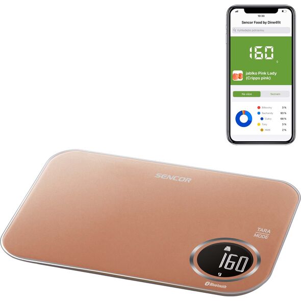 Waga kuchenna Sencor SKS 7076GD z Bluetooth 12996394 8590669263202