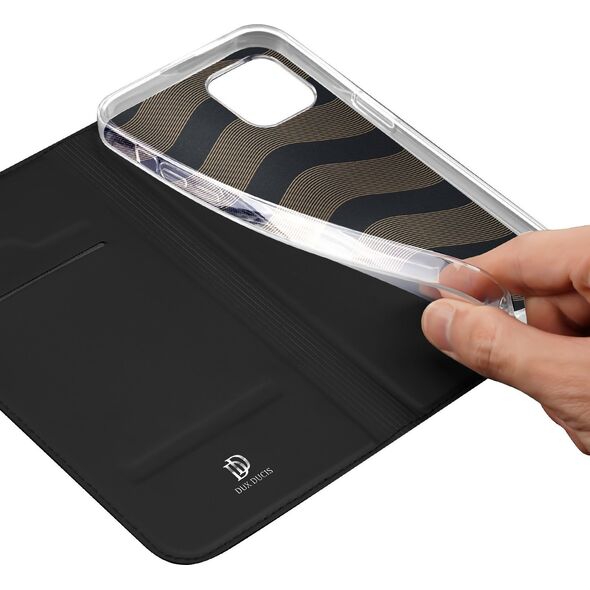 Dux Ducis Etui do iPhone 15 pokrowiec z klapką i portfelem na kartę Dux Ducis Skin Pro - czarne 13001911 6934913025352