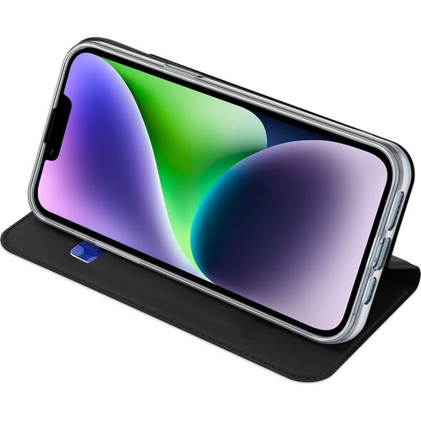 Dux Ducis Etui do iPhone 15 pokrowiec z klapką i portfelem na kartę Dux Ducis Skin Pro - czarne 13001911 6934913025352