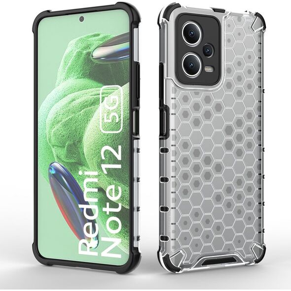 Hurtel Honeycomb etui do Xiaomi Redmi Note 12 5G / Poco X5 5G pancerny hybrydowy pokrowiec czarne 13002041 9145576277690