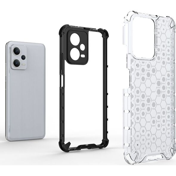 Hurtel Honeycomb etui do Xiaomi Redmi Note 12 5G / Poco X5 5G pancerny hybrydowy pokrowiec czarne 13002041 9145576277690