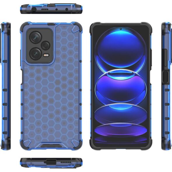 Hurtel Honeycomb etui do Xiaomi Redmi Note 12 Pro+ pancerny hybrydowy pokrowiec niebieskie 13002042 9145576277744