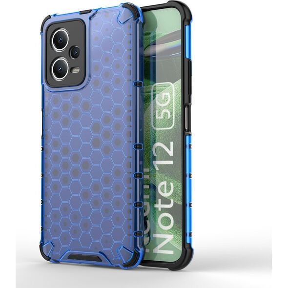 Hurtel Honeycomb etui do Xiaomi Redmi Note 12 5G / Poco X5 5G pancerny hybrydowy pokrowiec niebieskie 13002043 9145576277706