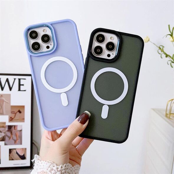 Hurtel Pancerne magnetyczne etui iPhone 14 Plus MagSafe Color Matte Case - zielone 13002284 9145576278796