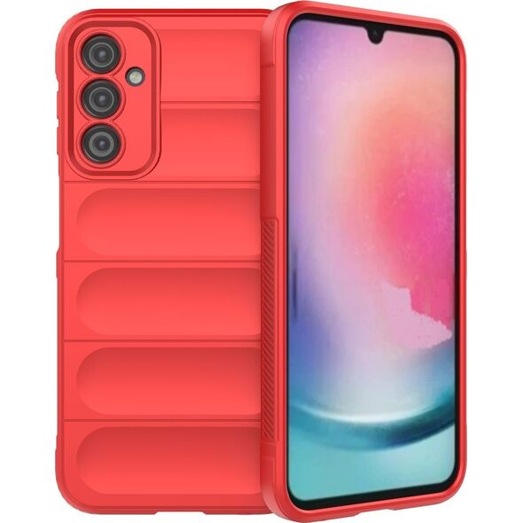 Hurtel Magic Shield Case etui do Samsung Galaxy A24 4G elastyczny pancerny pokrowiec czerwone 13002331 9145576277591