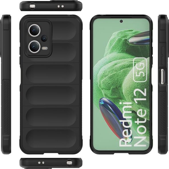 Hurtel Magic Shield Case etui do Xiaomi Redmi Note 12 5G / Poco X5 5G elastyczny pancerny pokrowiec czarne 13002345 9145576277430
