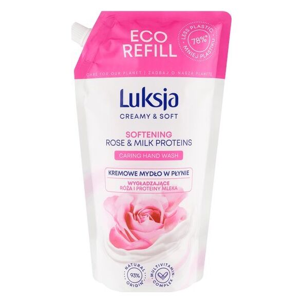 Luksja Luksja Creamy & Soft Mydło w Płynie Róża i Proteiny Mleka Zapas 900ML 13026278 5900536353104