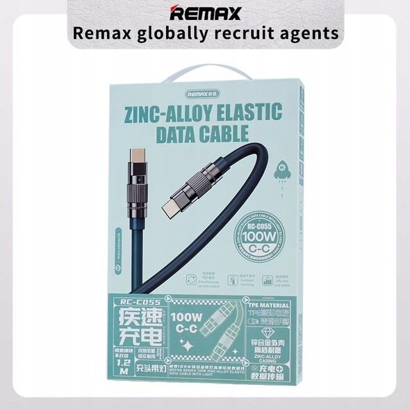 Kabel USB Remax USB-C - USB-C 1.2 m Fioletowy 13026758 6954851206033
