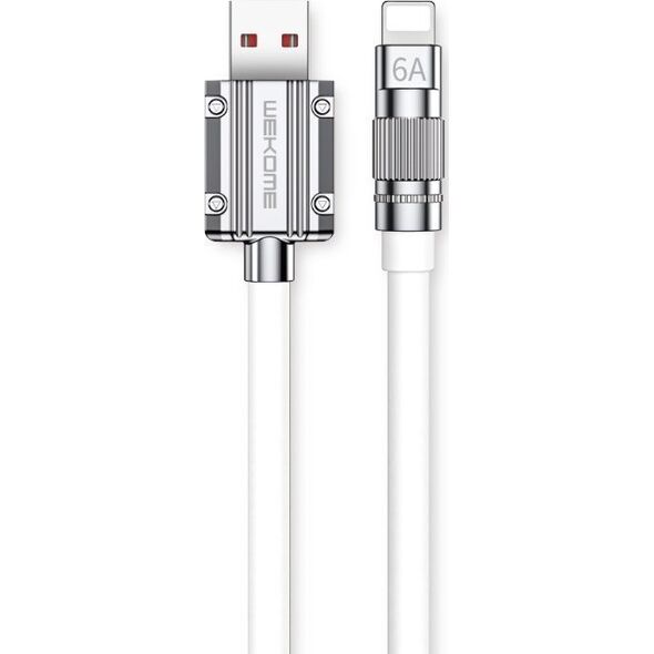 Kabel USB Wekome USB-A - Lightning 1 m Biały (WK-WDC-186_01_WHITE) 13026857 6941027632819