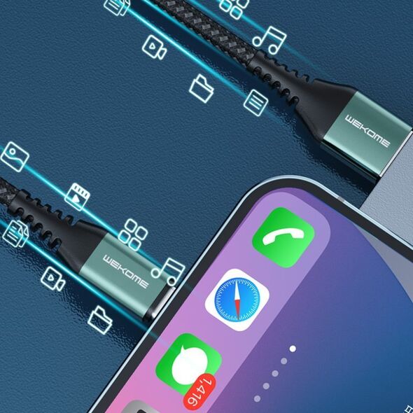 Kabel USB Wekome USB-A - USB-C + microUSB + Lightning 1.2 m Srebrny (WK-WDC-170_SILVER) 13027013 6941027631997