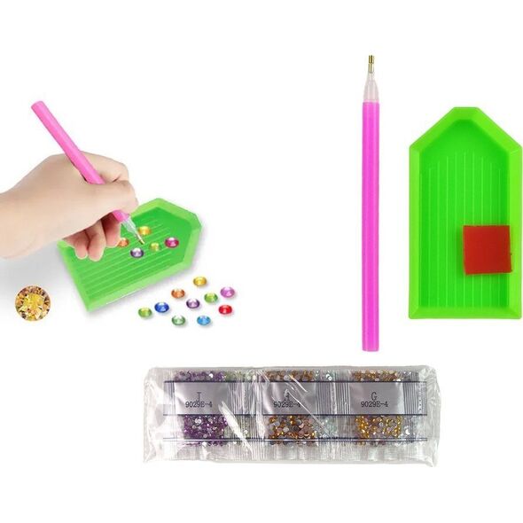 LeanToys Zestaw Naklejek Haft Diamentowy Lamy Zwierzęta Mozaika 13030723 5905515354479