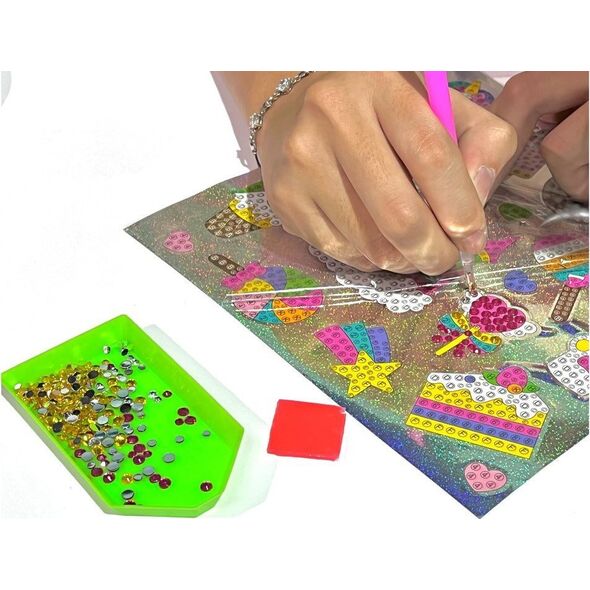 LeanToys Zestaw Naklejek Haft Diamentowy Dinozaury Mozaika 13030728 5905515354455